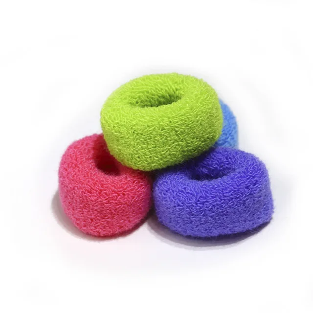 Nylon Wide-brimmed Towel Hair Rings High Elasticity Candy Color Wrist Strap Hair Rope Rubber Band Hair Accessories
