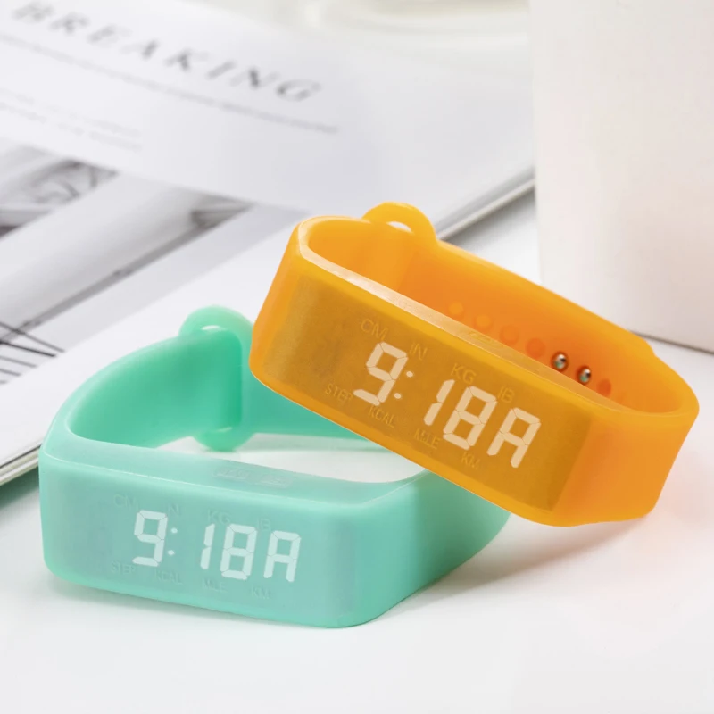 High Quality Multi-function LED display Run Tracker Sport Bracelet Smart Wristband sport watches Silicone Pedometer