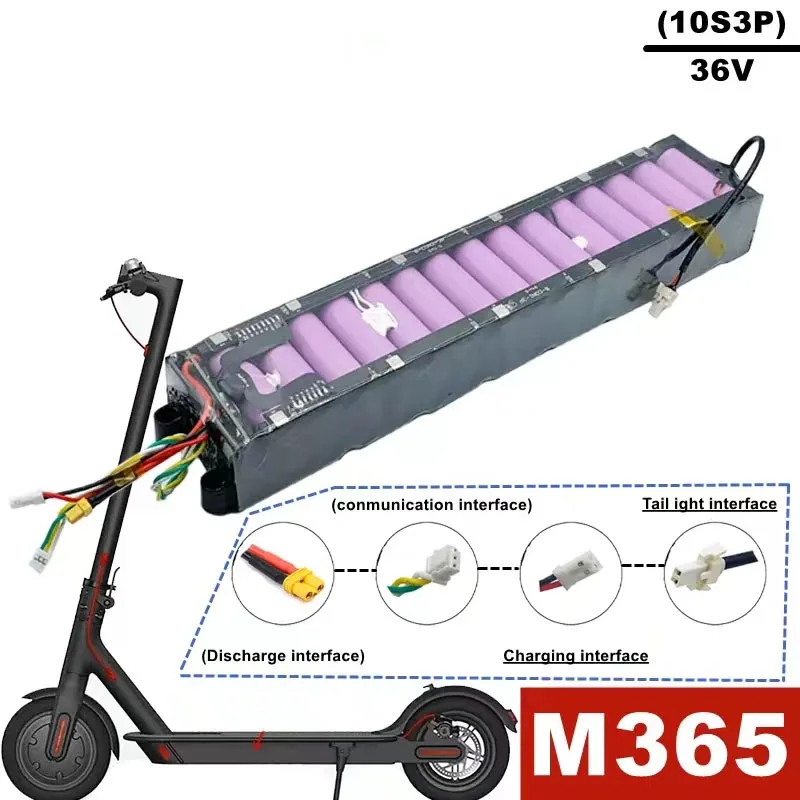 M365 Original 36v Lithiumion Battery Pack,10s3p,36v,40ah,Builtin Bms