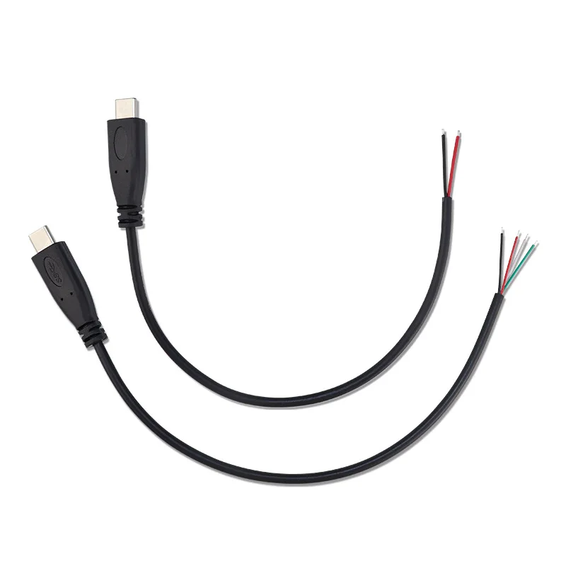 USB Type C to Open End Cable USB C Male Cable 2 Core Type C Female Cable