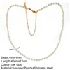 Oval pearl necklace 40cm+12cm