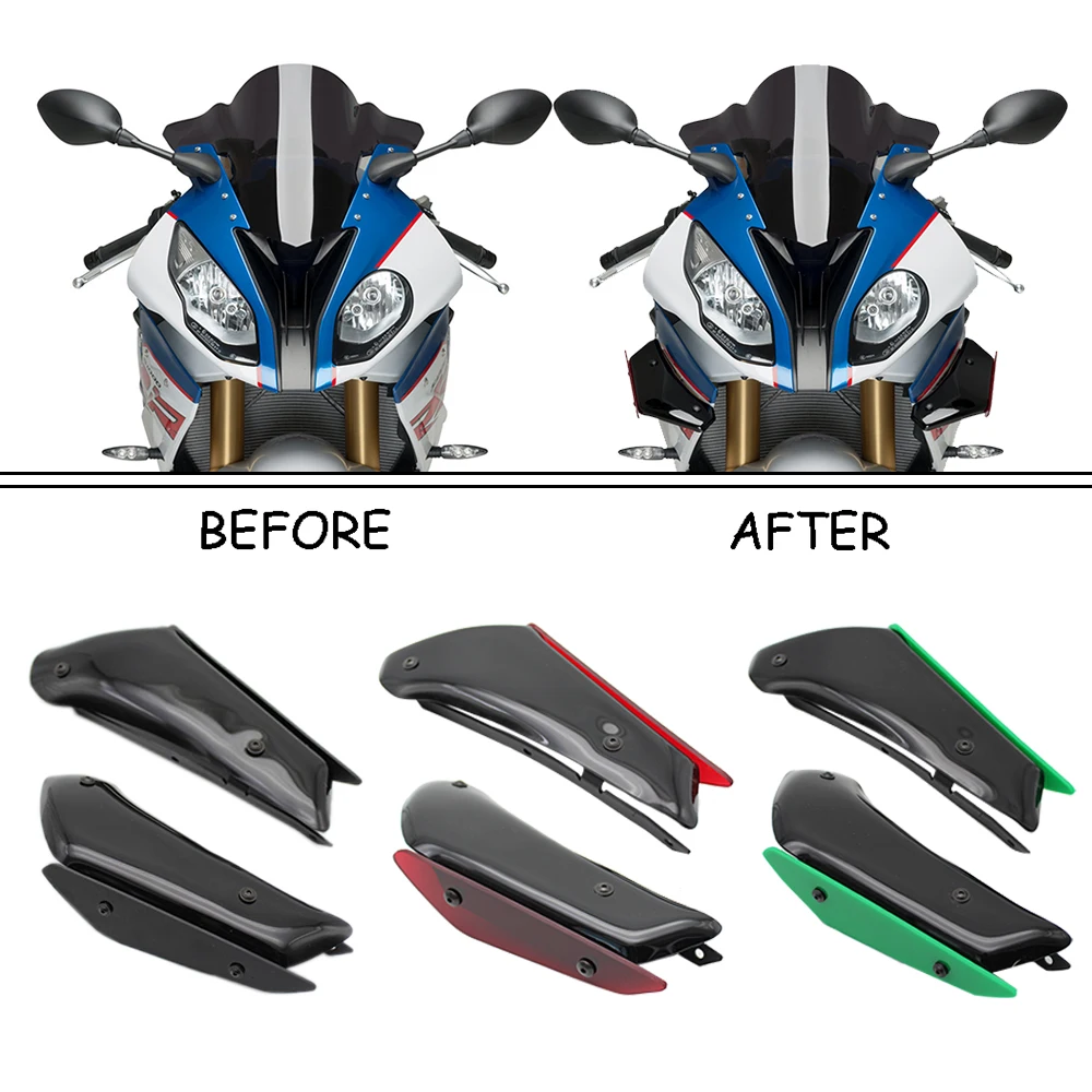 Аксессуары для мотоциклов REALZION, комплект аэродинамических крыльев, фиксированное крыло обтекателя крыла для BMW S1000RR 2015-2018