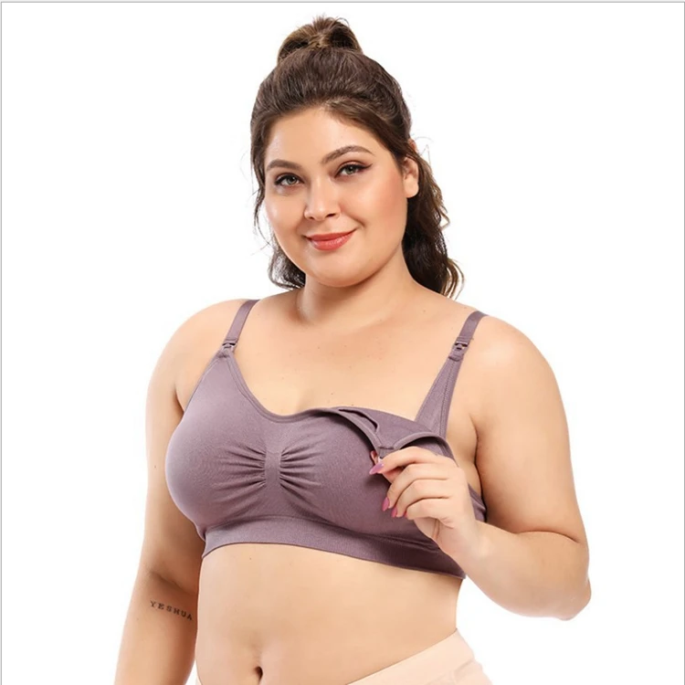 High Quality Pregnant Breastfeeding Bra Plus Size Comfort Sleep Front