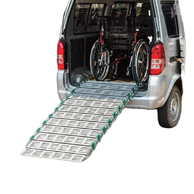 Rollable disability and handicap passenger scooter car aluminum ramps for minivan or low cars