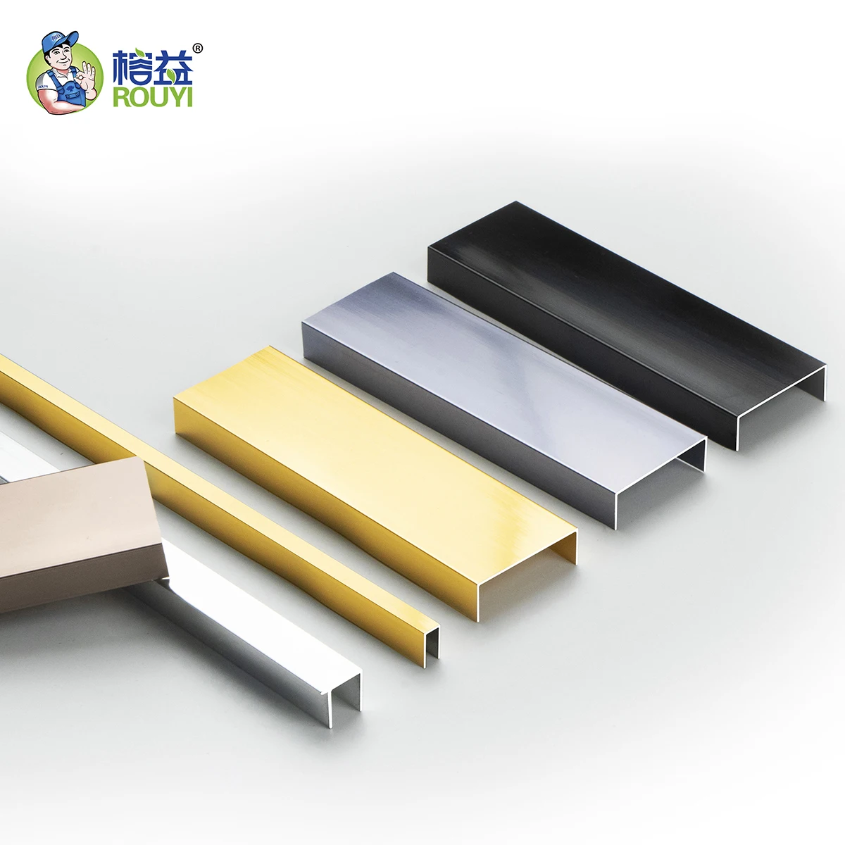 Promotion 90 Degrees Right L Shape Transition Trim Aluminum Decoration Metal Tile Trim