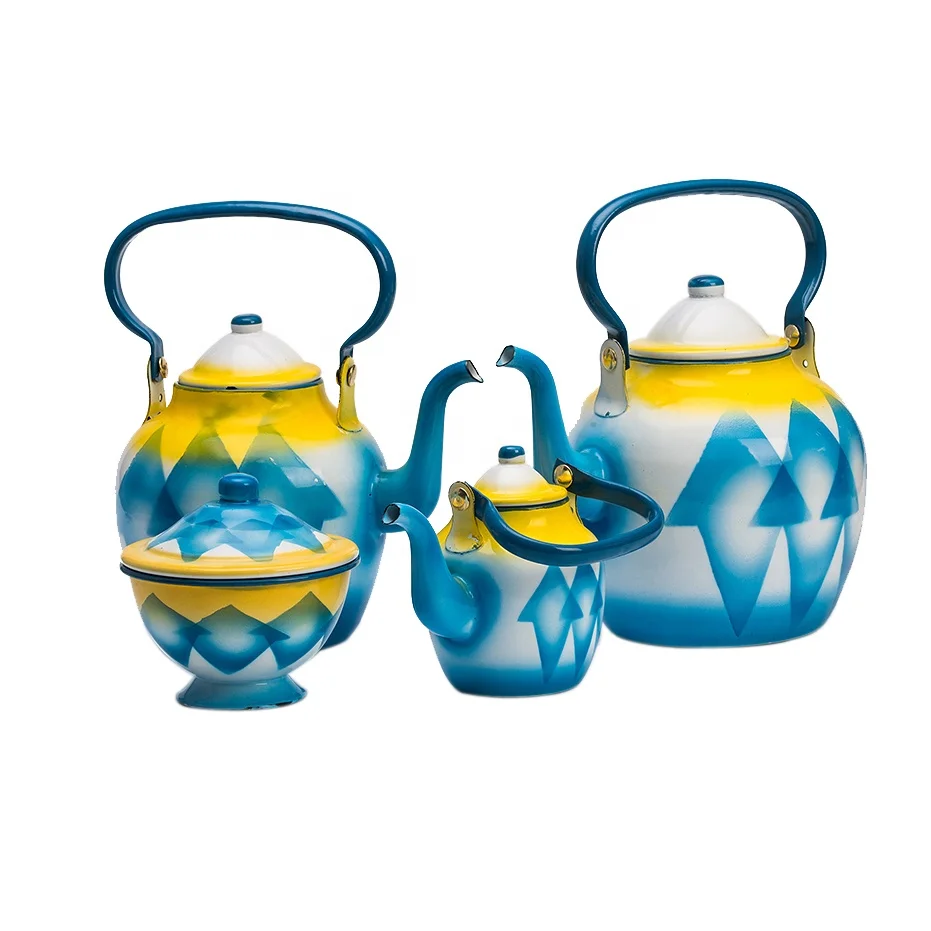 New Design Coffee Enamel Kettle Set