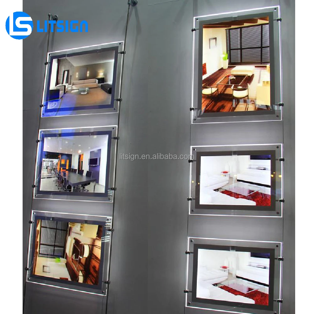 Illuminate Real Estate Window Display with A3 Acrylic Poster Frame ...