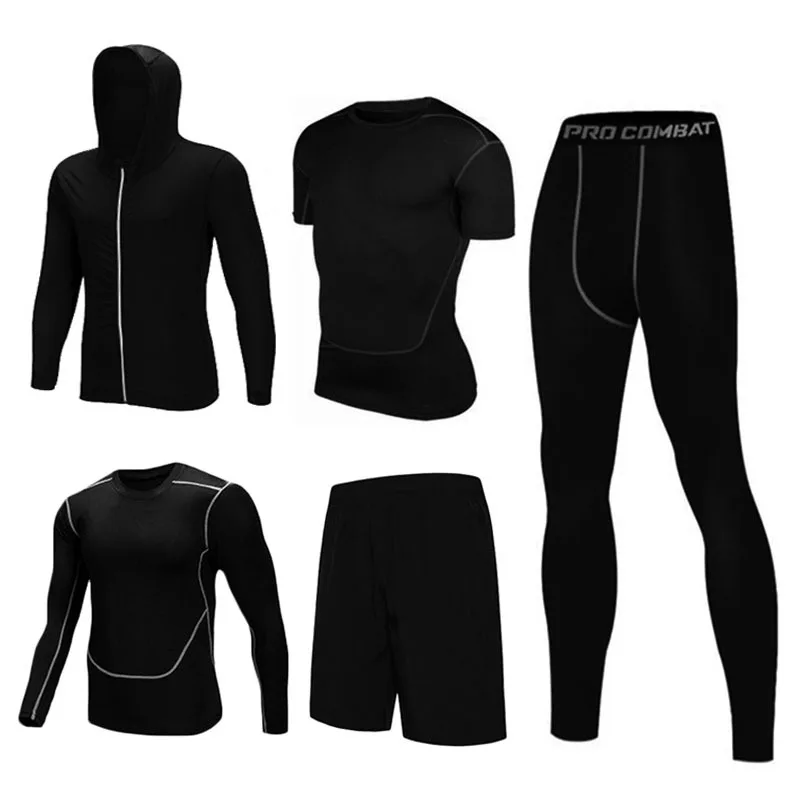 Men's Tracksuits Slim Fit Training&jogging Wear Compression Sportswear ...