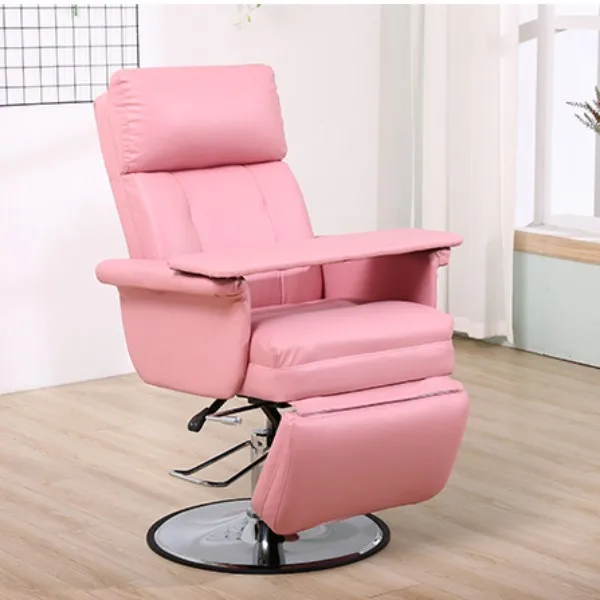 Salon Pink Recliner Armchair Leather Salon Chair Stylish