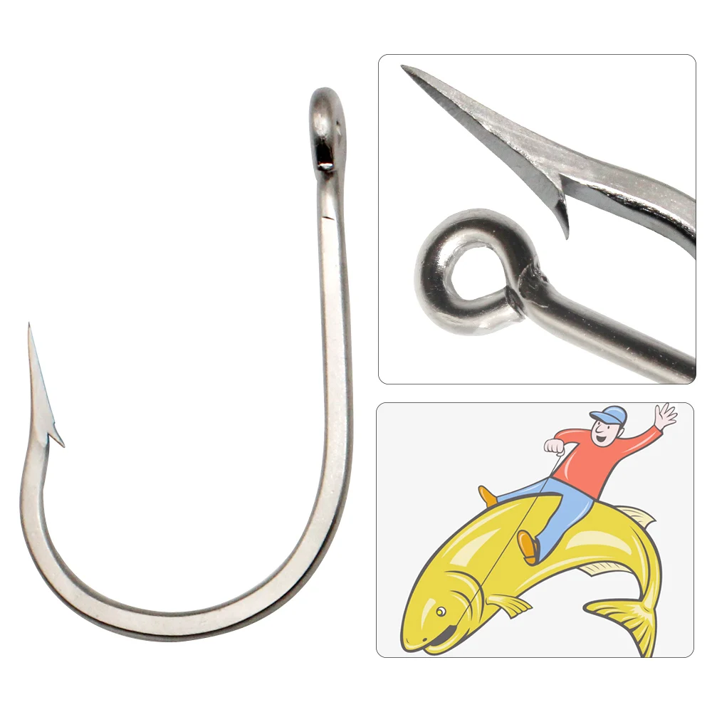 6/0 7/0 8/0 10/0 Customized Size Stainless Steel Big Game Trolling Single Fishing  Hook - China Fishing Tackle and Fishing Hook price