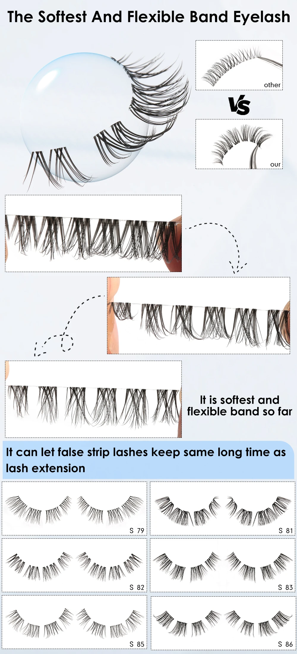 High Quality Long Lasting Pre-cut Lashes Glue Based Diy Ribbons ...