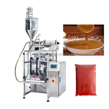 Vertical PE Film Roll Form Fill Seal Oil Pouch Packing Machine Sauce Sachet Packing Machine Automatic Ketchup Packaging Machine