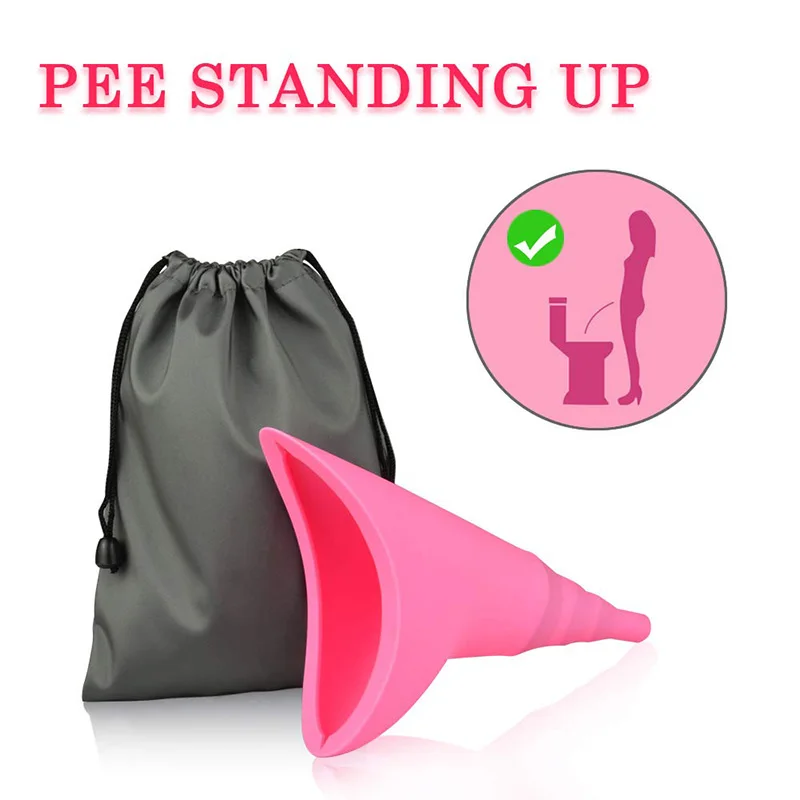 Female Urination Device, Female Urinal Silicone Funnel Urine Cups Portable  Urinal for Women Standing Up to Pee Funnel Reusable Women Pee Funnel,  Outdoor, Activities, Camping (Fuchsia) Purple