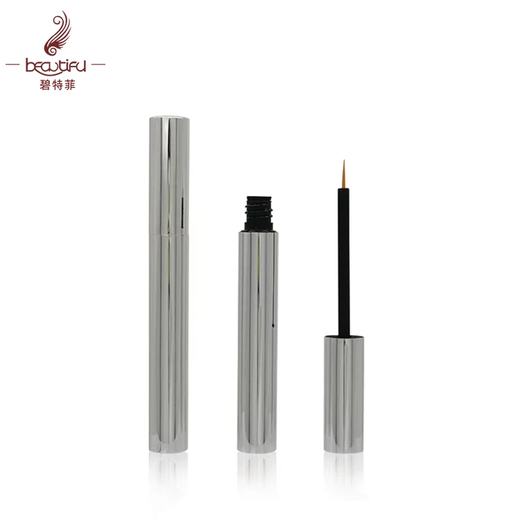 2ml 3ml 4ml Empty Aluminum Glossy or Matte Gold,silver,rose Gold Eyelash and Eyebrow Serum Slim Bottles Tubes Container