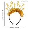 2027 stars gold ribbon hairband