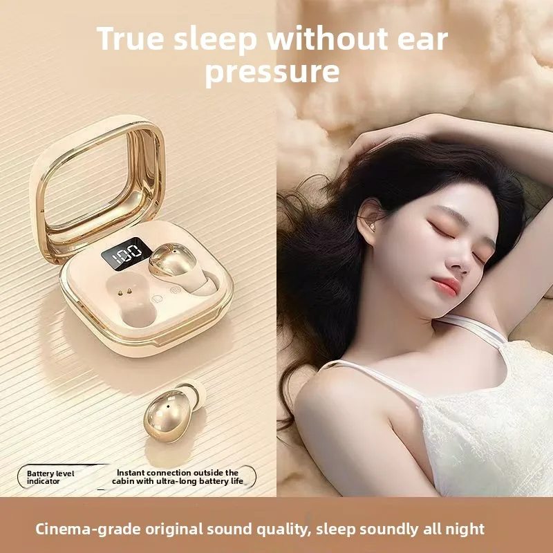 2026 New Bean for 5.3 In-Ear Sleep Headset Active Noise Cancellation (ANC) Stereo Calls Non-Waterproof Comfortable Painless