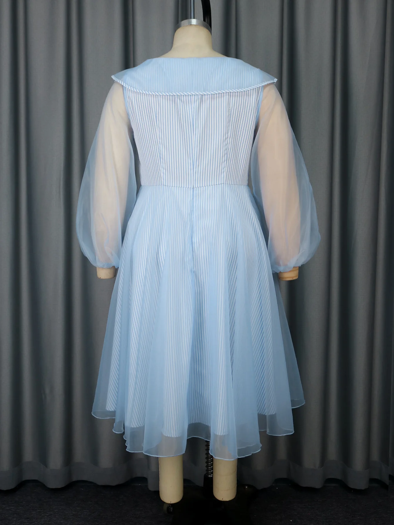 Elegant A-line Turtleneck Midi Mesh Dress For Women, Graduation & Party - Oem Available| Min Order 2 ct