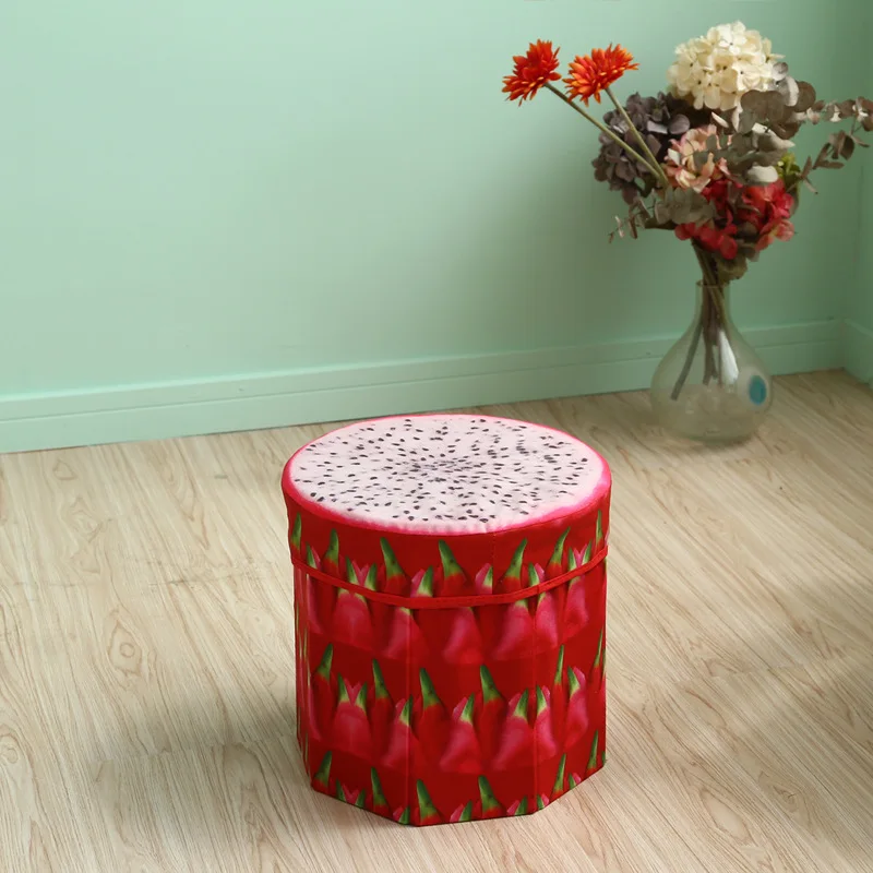 Creative Multi-Work Fruit Shape Foldable High Quality Clutter Pile Thickening Storage Stool