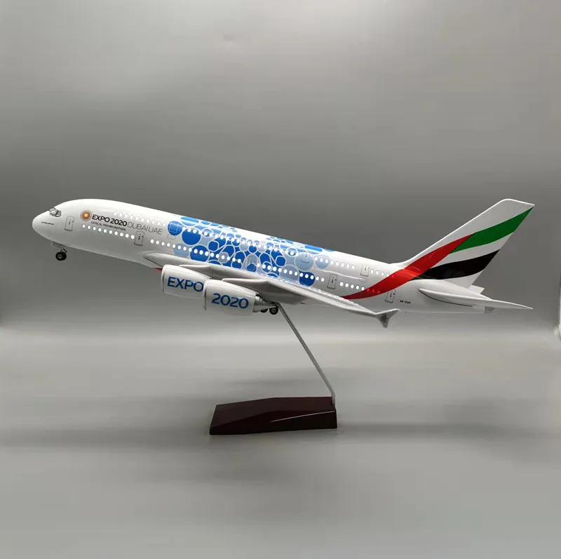 Large Scale 1:160 46cm Airbus A380 EXPO 2020 DUBAI UAE Model