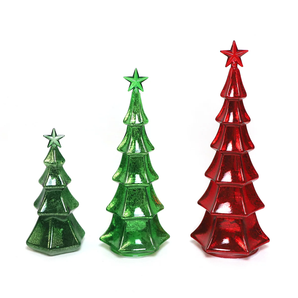 Santa glass cover PVC christmas trees Table Decoration LED light Christmas gift Ornaments decoration