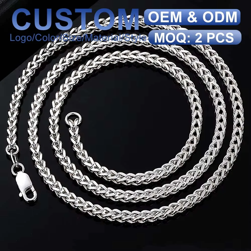 Classic 925 Sterling Silver Necklace - Hip Hop Man Chopin Chain