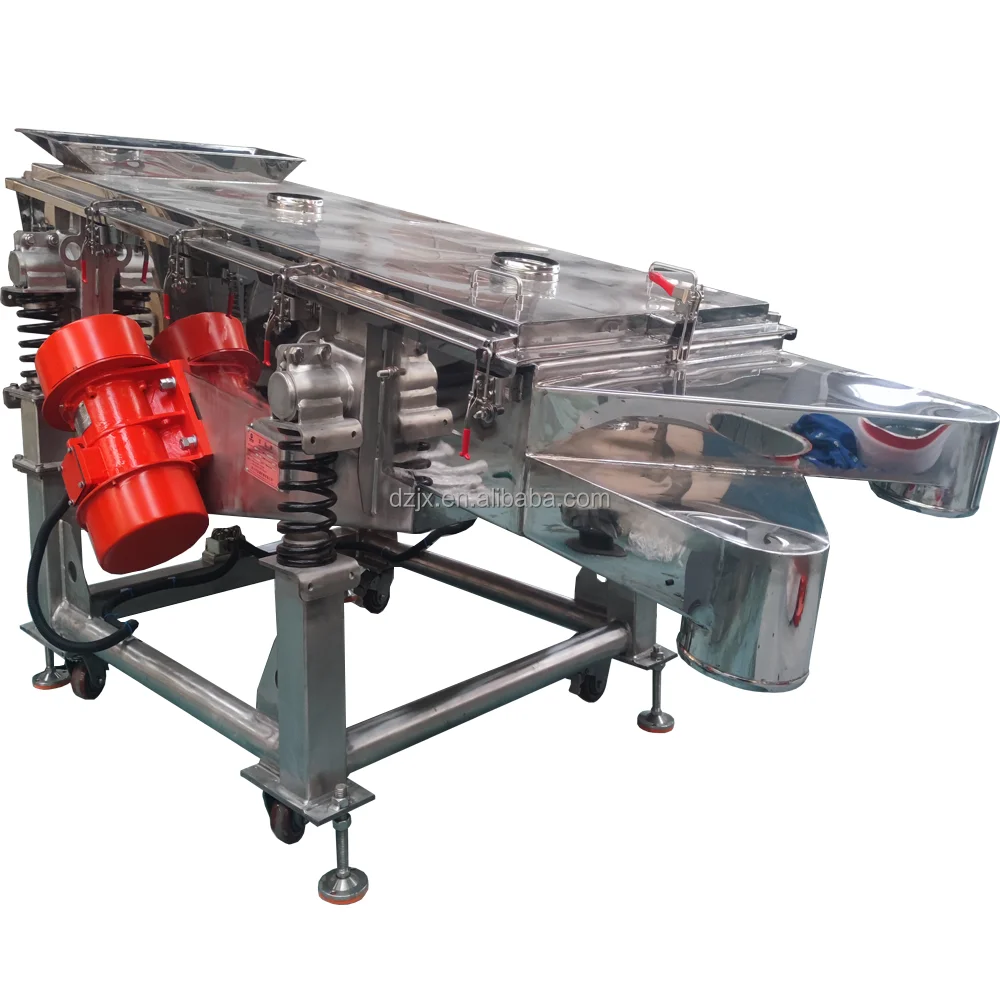 DZJX Low Noise Mini Rectangular Vibrating Screen Sieve Sifter Qz Small  Automatic Electric Linear Vibration Screening Machine
