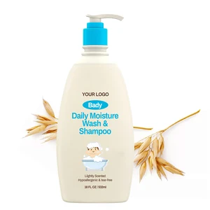 Niacinamide Infused Soothing Oatmeal Baby Shower Gel Moisturizing Eczema Care Body Wash for Delicate Skin Nourishing Bubbles