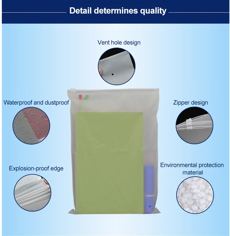 Szcx Packaging Ziplock /plstic Bags Frosted Zip Lock Bags For Clothing