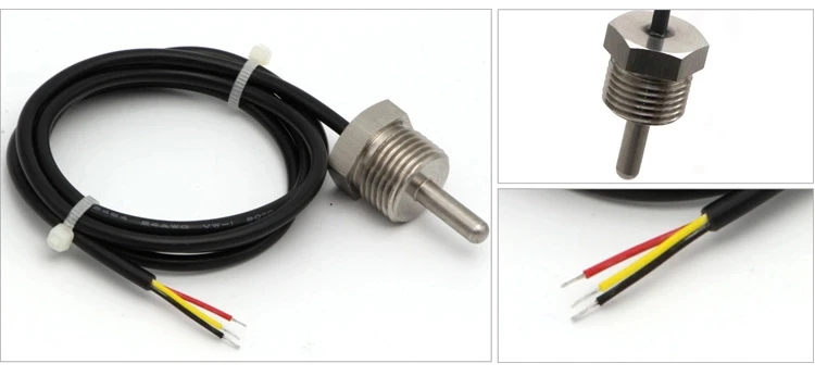thumbnail image 2 of 10-Pack DS18B20 Waterproof Digital Temperature Sensors - 1-Meter Cable Length 2 of 14