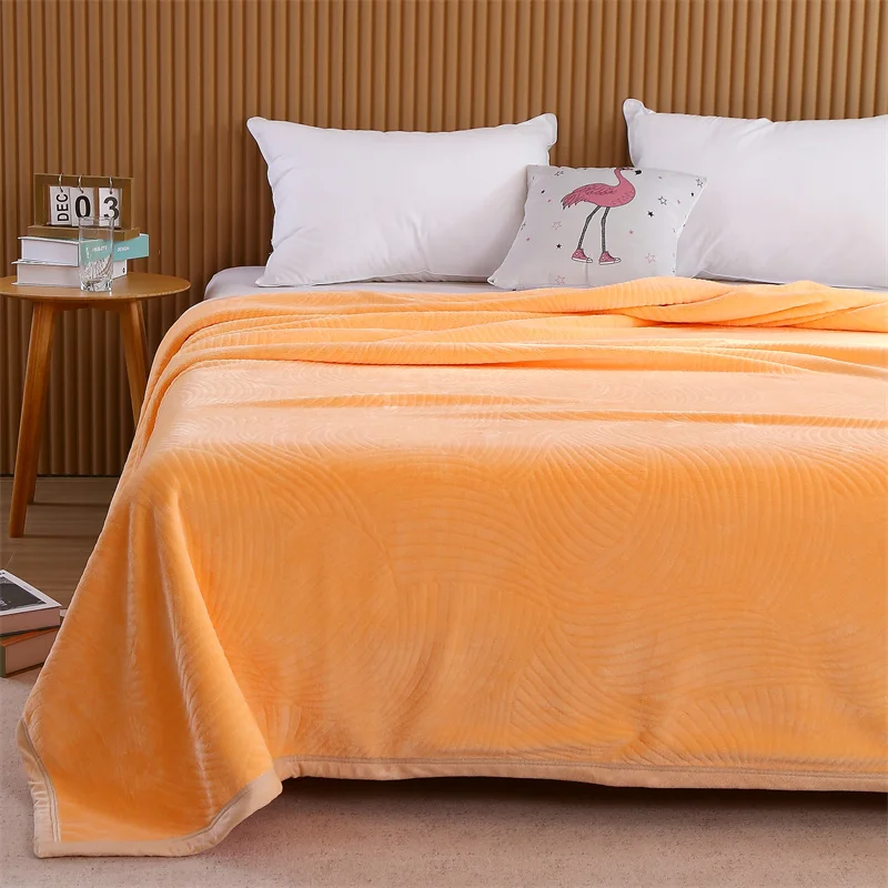 Fy Wholesale Price Cutting Flannel Blanket With Boarder Winter Blankets