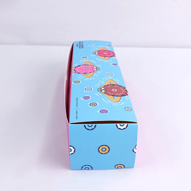 Cheaper Custom Printing Donuts Rectangle Packaging Paper Box supplier