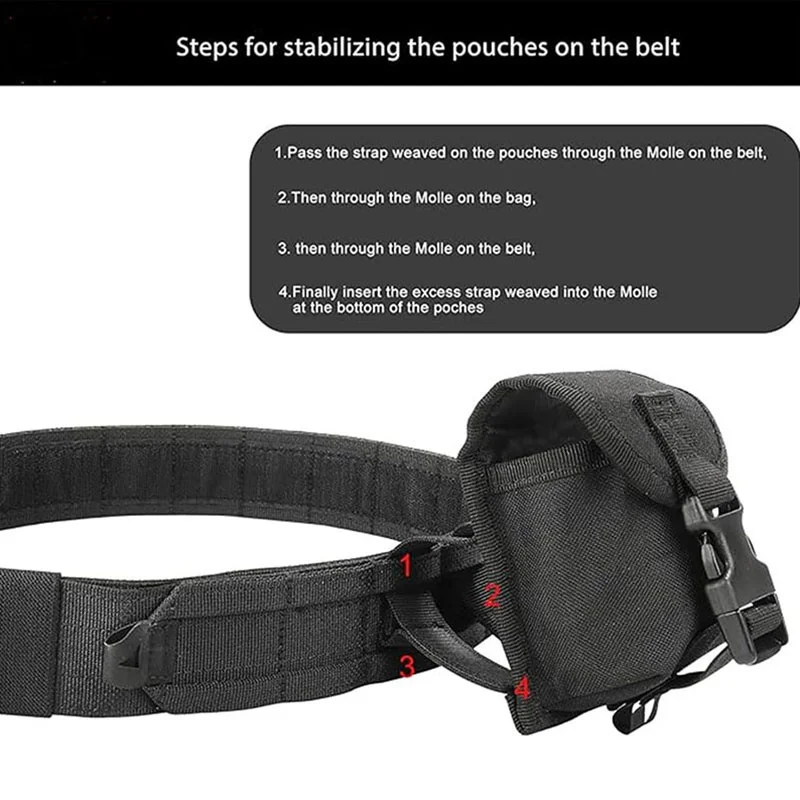 Wholesale Multifunctional Adjustable Modular Equipment Tactical Belt Adjustable Premium Duty Belt Quick-Release with Pouches