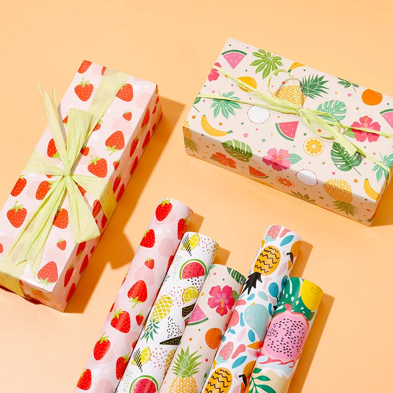 Wholesale/customized 50*70cm Fruit Gift Wrapping Paper Birthday Gift Paper Buy Wrapping Paper