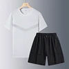 White [T-shirt] + Black [short]