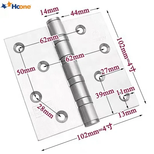 Hoone Stainless Steel 180 Degree Folding 4 5 Inch Heavy Duty Hinge
