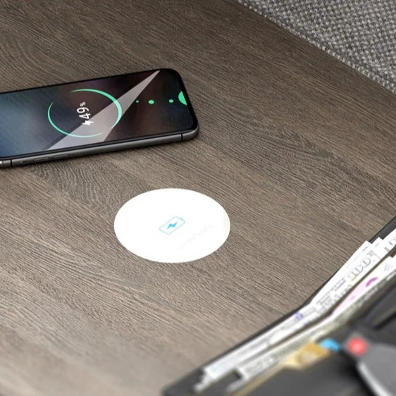 Charging Furniture Desktop Hidden Embedded Table Desk Pad Universal Embedded Wireless Charger for All Enabled Devices