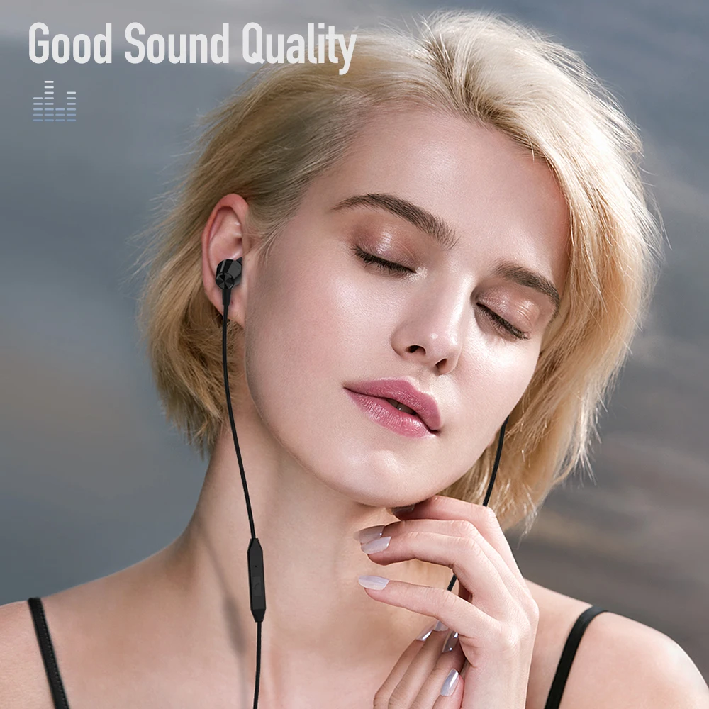 
 Jellico X4A 3.5mm In-Ear Flat Head Design Wire Control Stereo Earphones  