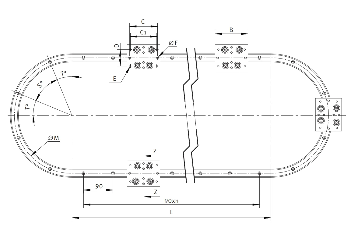 Customized Slider Type Arc Rolling Guide Curved Rail Curved Guide Rail ...