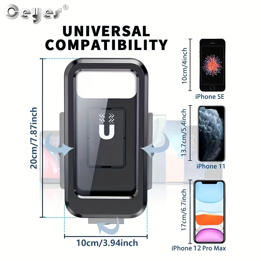 Waterproof Cell Phone Bike Scooter Handlebar Holder Stand Mount Adjustable Motorcycle Bike Bicycle Phone Holder