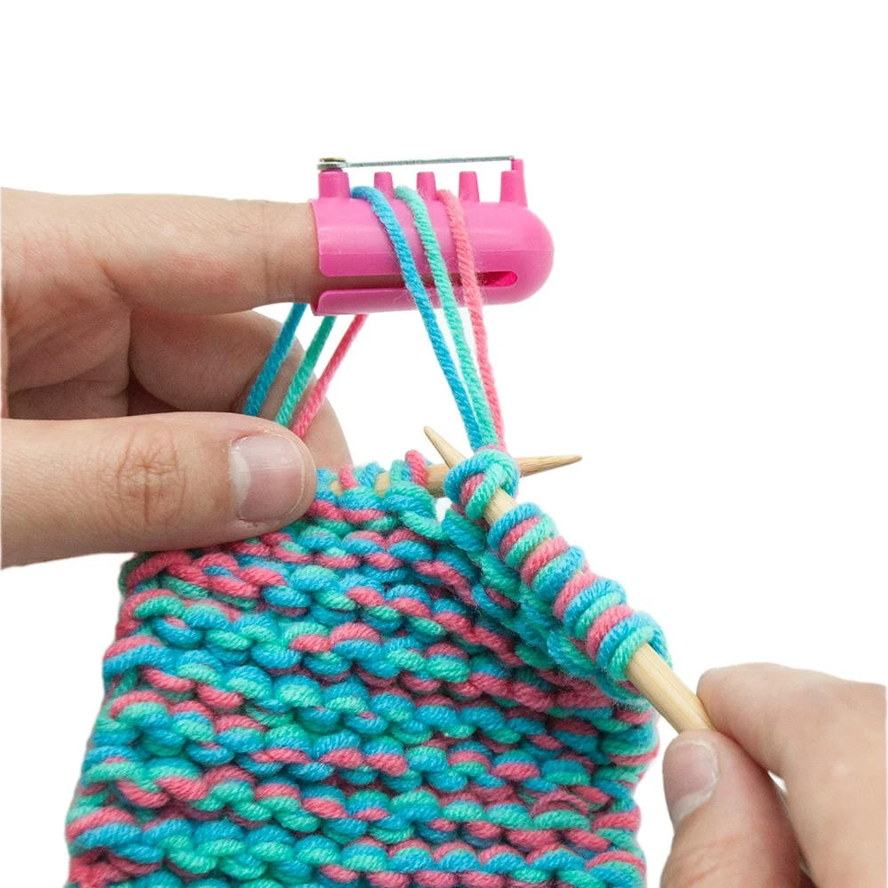 Yarns Finger Guides Splitter Knitting Thimble with different