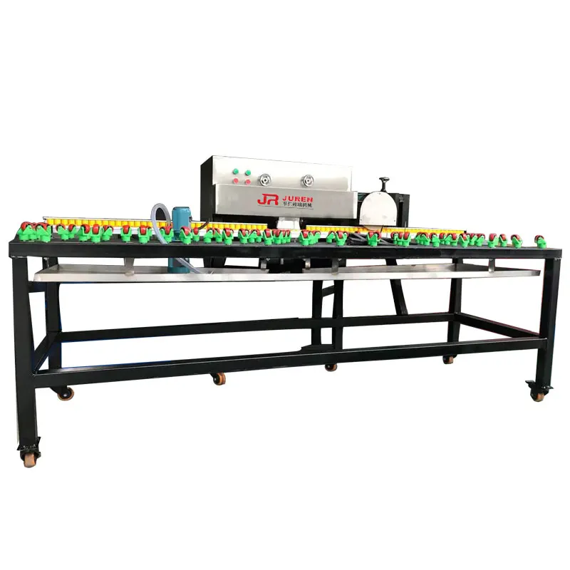 Fast Manual Glass Edging Machine Glass Edge Polishing Machinery Support Low E Glass Rough Grinding Polisher
