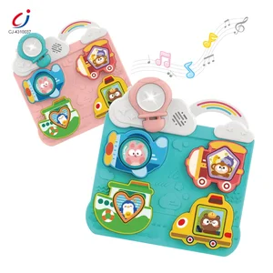 Chengji Color Shape Cognition Educational Toys Baby Early Learning Lighting Music Traffic Blocks Matching Board Kids Toy