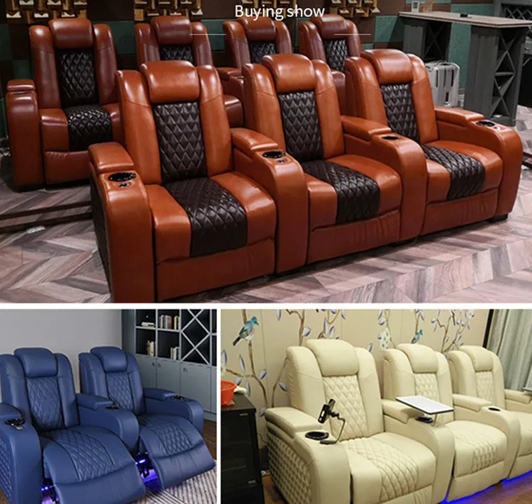 Customized Modern Private Recliner Seats Electric 3 Seat Sofa Electric ...