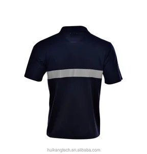 High Visibility Reflective Polo Shirt Men Safety Workwear Short Sleeve Hi Vis Construction Uniform Breathable Custom Logo Work