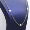 Collana di perle d'acqua dolce in oro giallo 14k