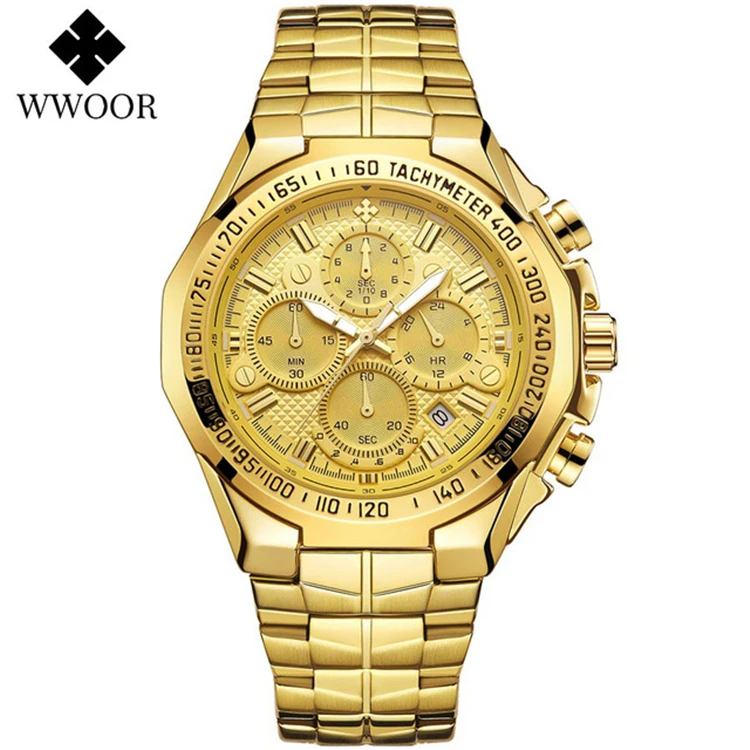 wwoor relojes hombres marca superior deporte cron grafo hombres