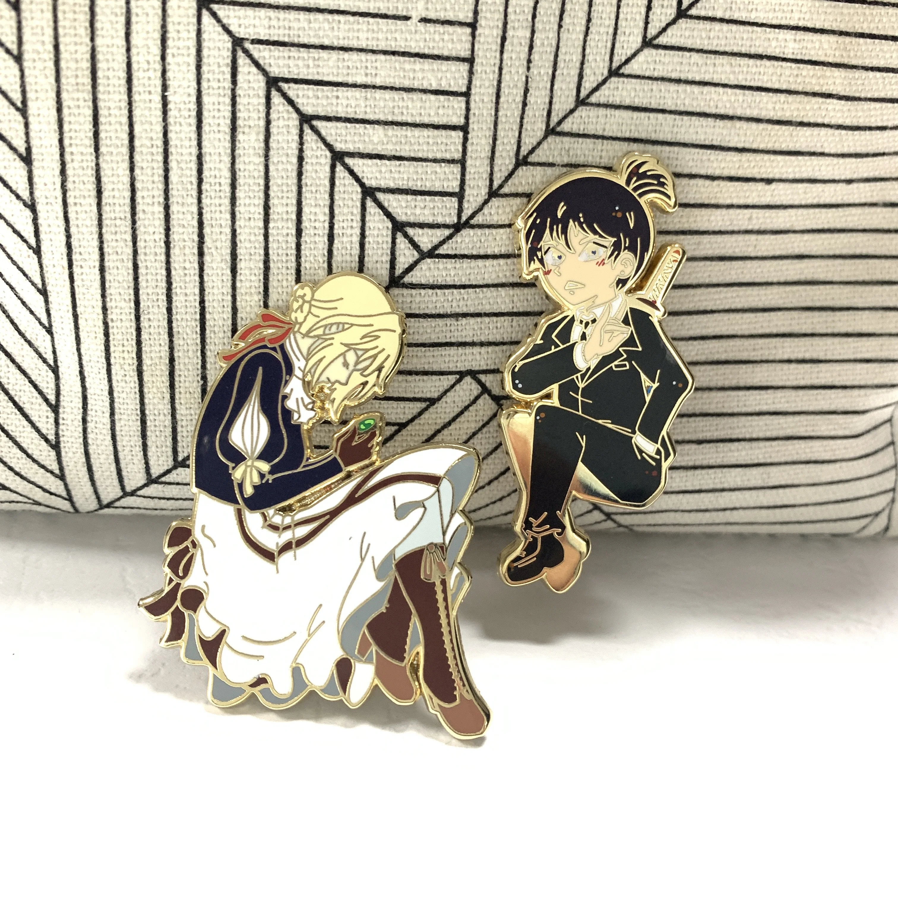 Металлические поделки дизайн ваш собственный позолоченный Пескоструйный удар горячие аниме булавки жесткие эмалевые на заказ булавка для
