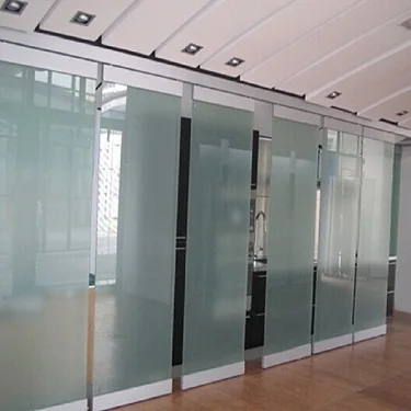 Modular Portable Aluminum Office Frameless Conference Room Partition Glass Partition Wall for Office