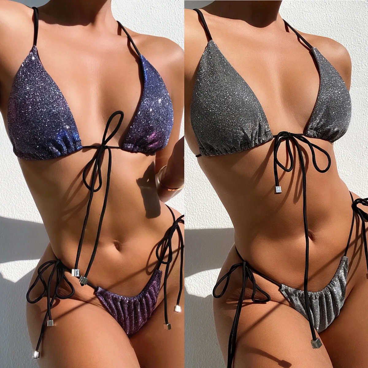 Femme Maillots de bain maillot de bain maillot de bain soutien-gorge Triangle Bikini Brésilien Tankini Femme Maillots de bain maillot de bain maillot de bain soutien-gorge Triangle Bikini Brésilien Tankini