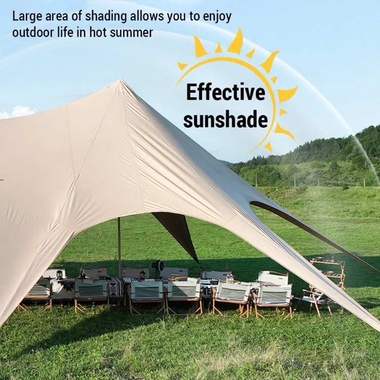 Outdoor Canopy Pointed-Roof Awning Portable UV-Proof Sun Shelter 